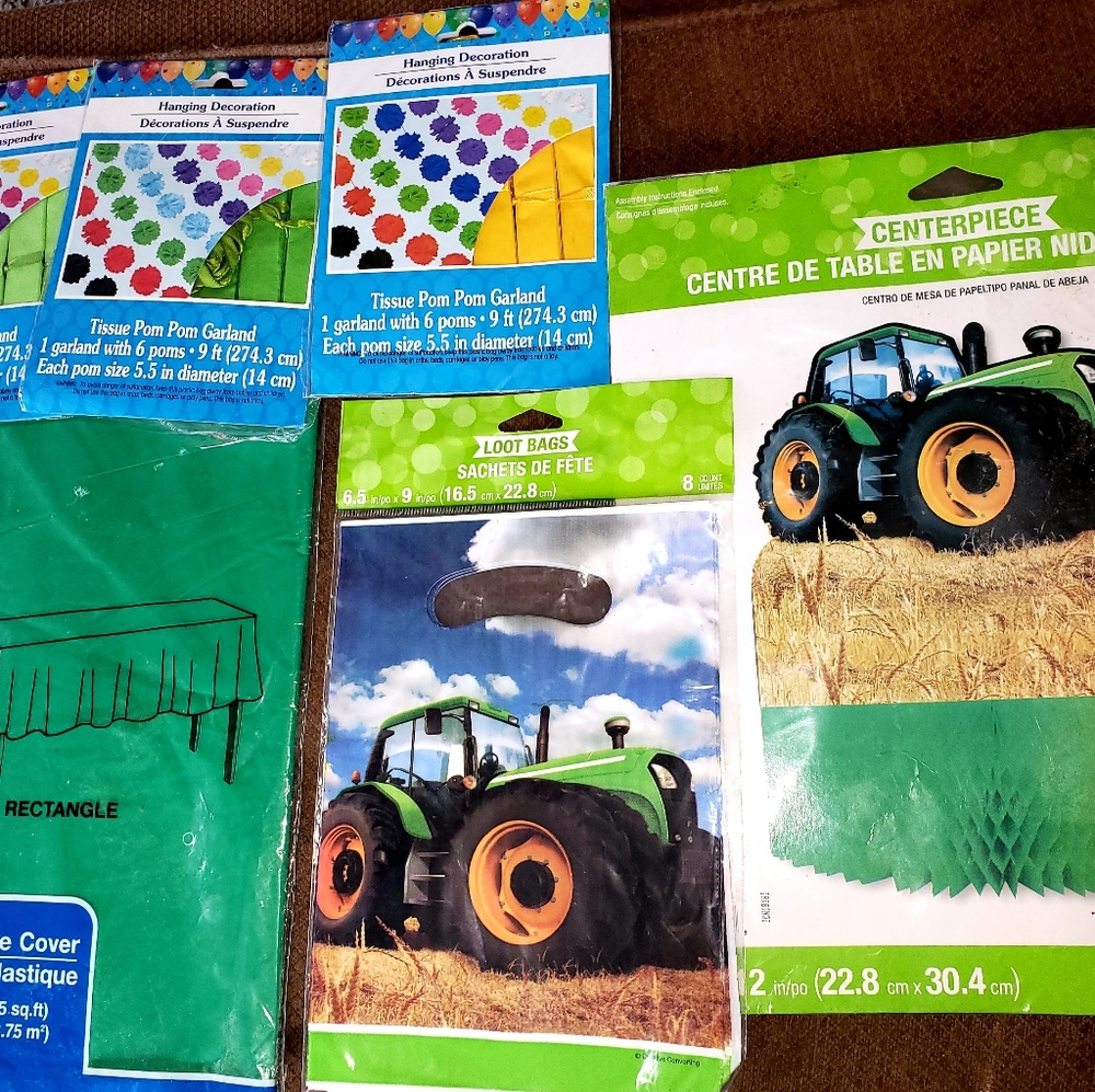 John Deere birthday party supplies lot